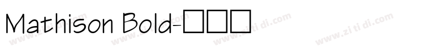 Mathison Bold字体转换